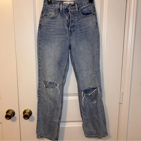 Denim forum aritzia Joni High Rise Loose Super high-waist light wash loose jeans - Picture 4 of 7